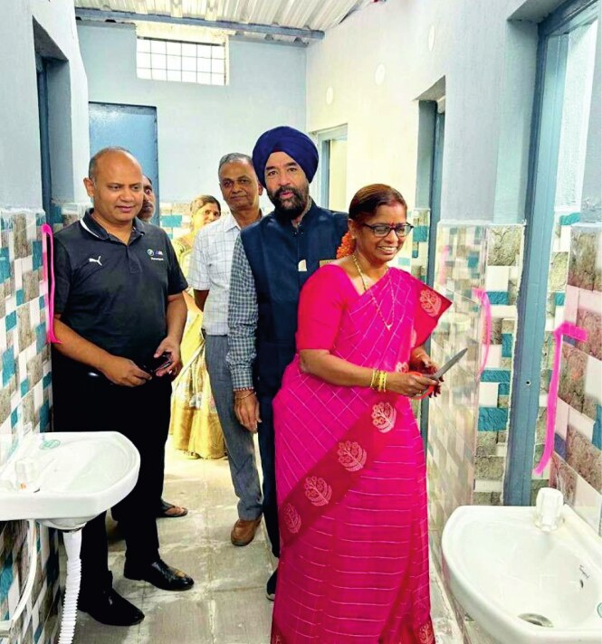 Inauguration of new sanitation facilities for girls' schools